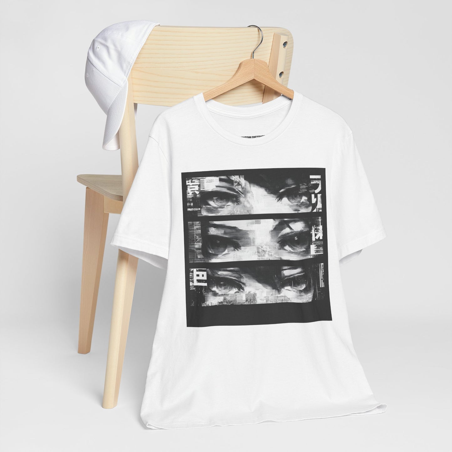 Shadowsight // Triple-Panel Eyes Tee — Anime Noir Streetwear Shirt