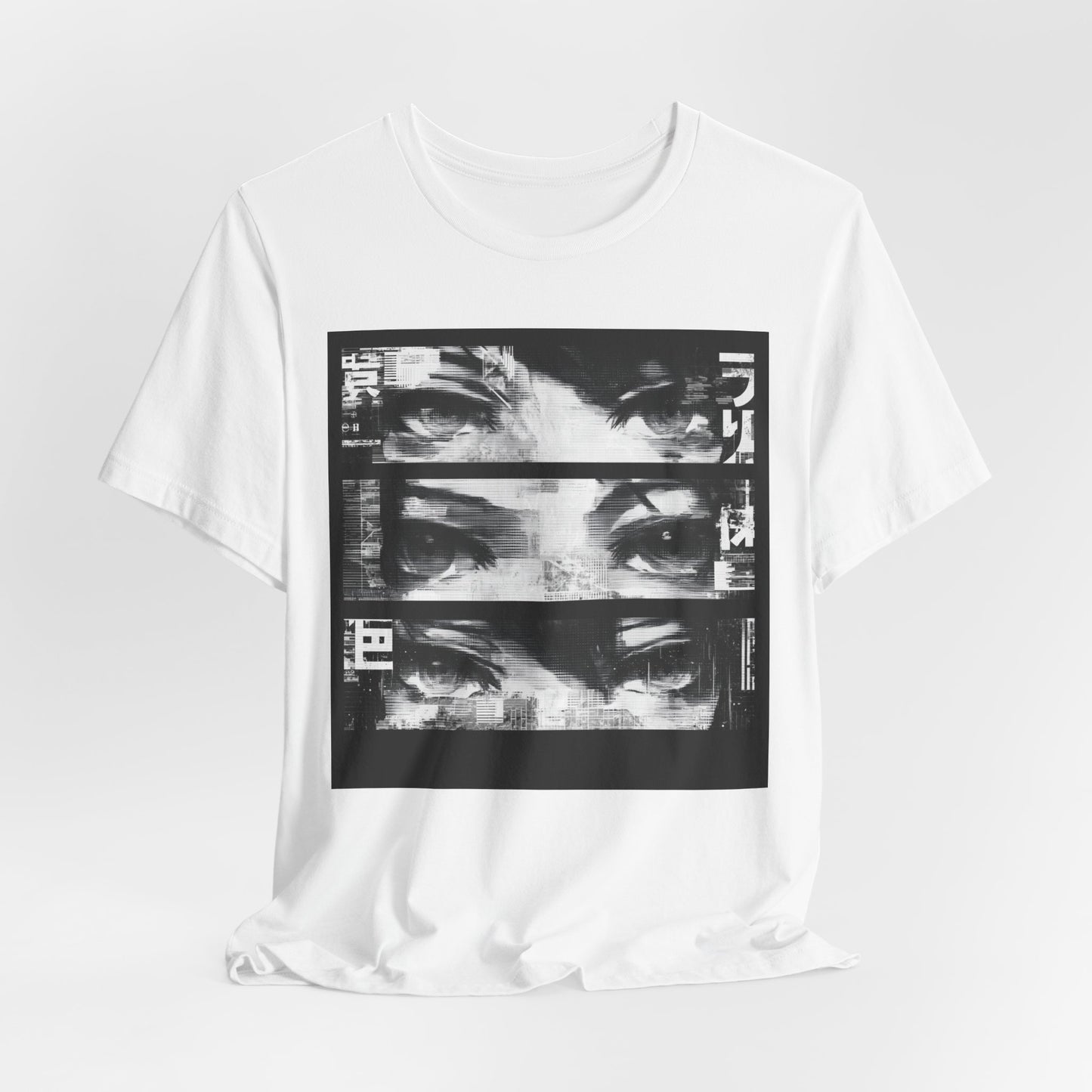 Shadowsight // Triple-Panel Eyes Tee — Anime Noir Streetwear Shirt