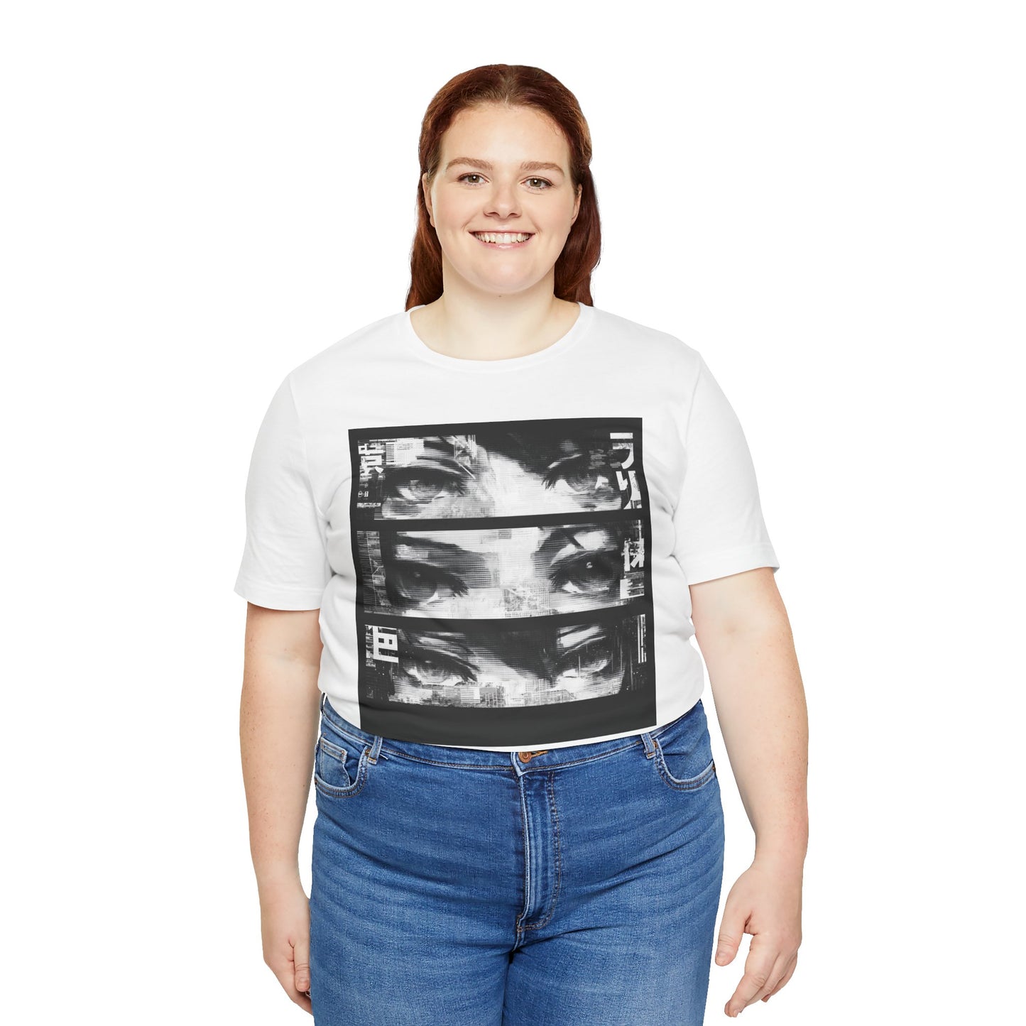 Shadowsight // Triple-Panel Eyes Tee — Anime Noir Streetwear Shirt