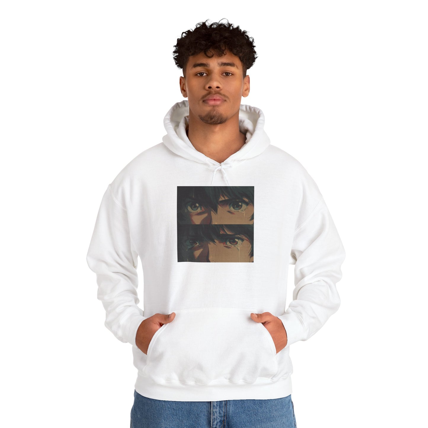 Tearline // Crying Anime Eyes Hoodie — Emotional Manga Pullover