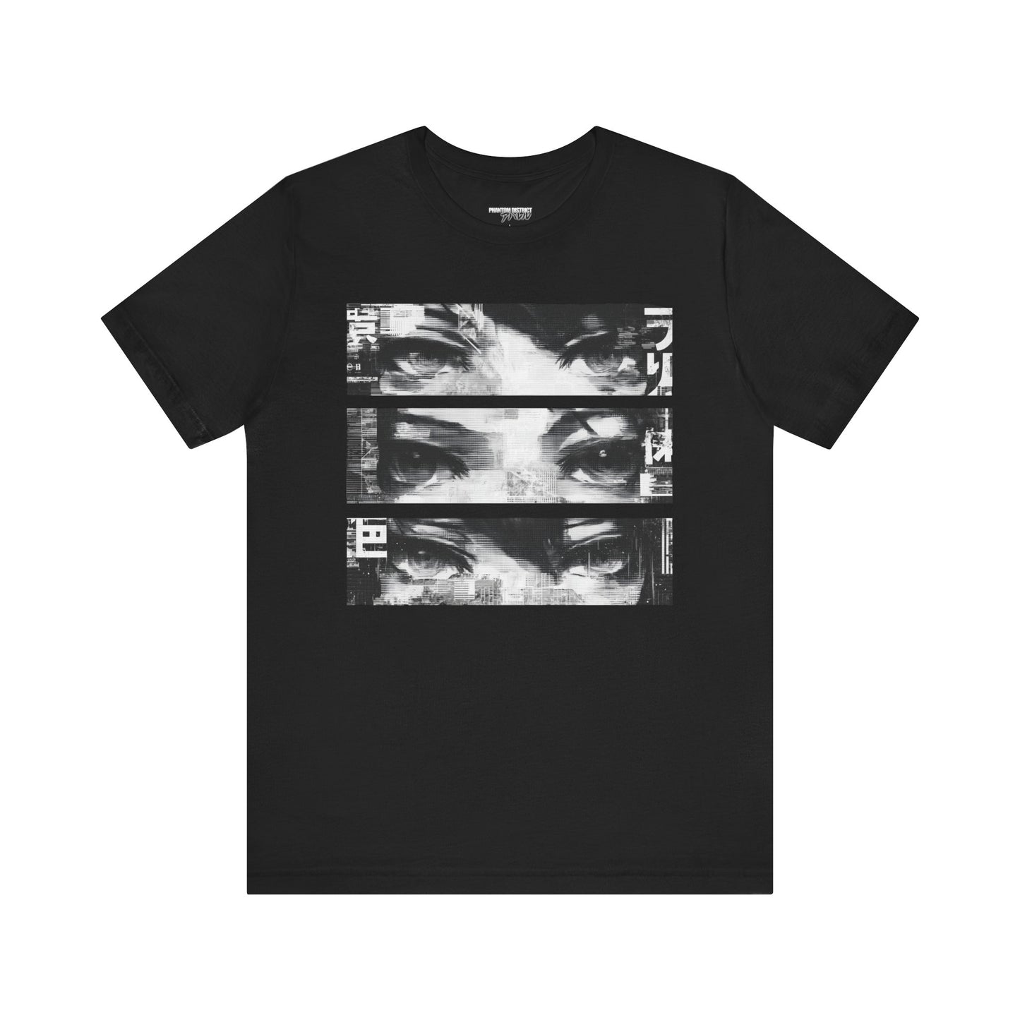 Shadowsight // Triple-Panel Eyes Tee — Anime Noir Streetwear Shirt